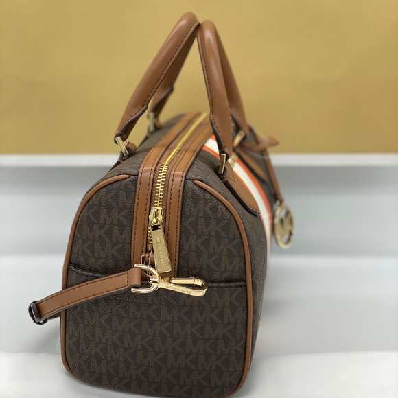 MICHAEL KORS BEDFORD SMALL DUFFLE SATCHEL TNGRINE - Picture 5 of 16